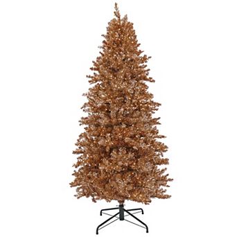 National Tree Company 10-ft. Pre-Lit Rose Gold Finish Metallic Artificial Christmas Tree