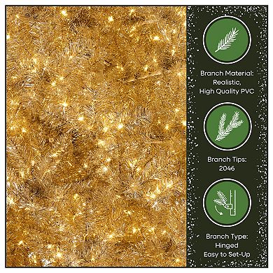 National Tree Company 9-ft. Pre-Lit Platinum Finish Metallic Artificial Christmas Tree