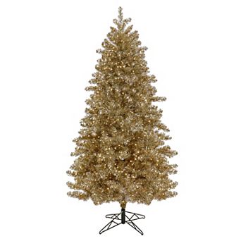National Tree Company 7.5-ft. Pre-Lit Metallic Platinum Finish Artificial Christmas Tree