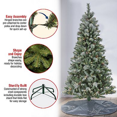 National Tree Company 7.5-ft. LED Conconully Pine Artificial Christmas Tree