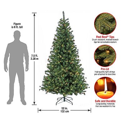 National Tree Company 7.5-ft. LED Cedar Spruce Artificial Christmas Tree