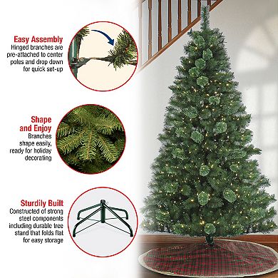 National Tree Company 7.5-ft. LED Ontaria Pine Artificial Christmas Tree