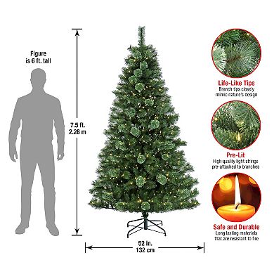 National Tree Company 7.5-ft. LED Ontaria Pine Artificial Christmas Tree