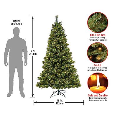 National Tree Company 7-ft. LED Maine Pine Artificial Christmas Tree