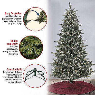 National Tree Company 6-ft. LED Snowy Libby Fir Artificial Christmas Tree