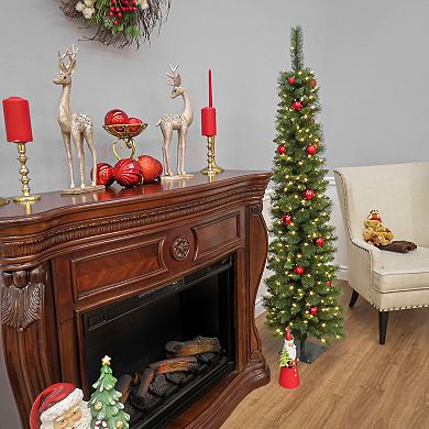 National Tree Company 6-ft. LED Nooksack Fir Pencil Artificial Christmas Tree