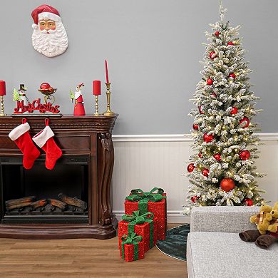 National Tree Company 7-ft. LED Conger Pine Pencil Artificial Christmas Tree