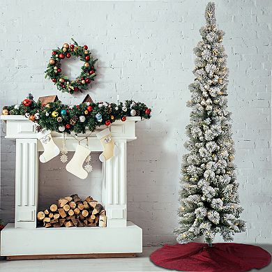 National Tree Company 1.5-ft. LED Snowy Methow Pencil Artificial Christmas Tree