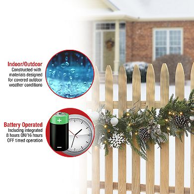 National Tree Company 9-ft. Pre-Lit Alpine Artificial Garland