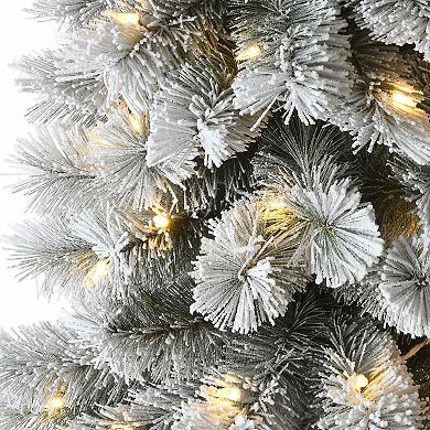 National Tree Company 5-ft. Snowy Pogue Pine Entrance LED Artificial Christmas Tree