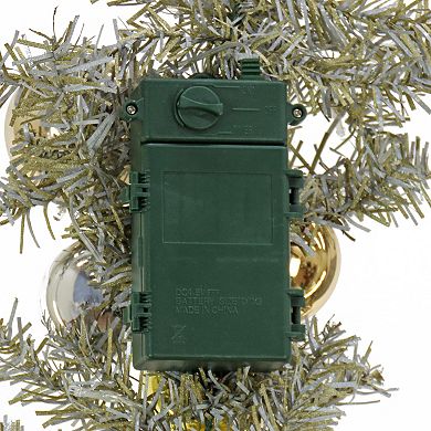 National Tree Company 9-ft. Pre-Lit Gold Finish Ornament Artificial Garland