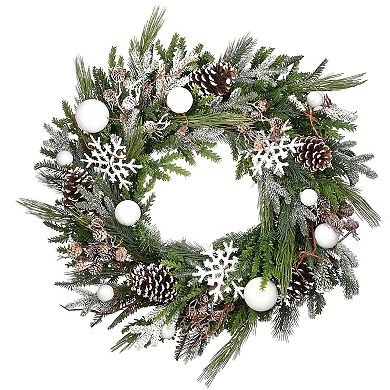 National Tree Company Pre-Lit Alpine Artificial Wreath
