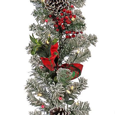 National Tree Company 9-ft. General Store Snowy LED Artificial Garland