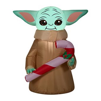 National Tree Company 3.5-ft. Inflatable Star Wars The Mandalorian Grogu Aka Baby Yoda Outdoor Decor