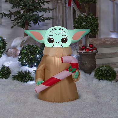 National Tree Company 3.5-ft. Inflatable Star Wars The Mandalorian Grogu Aka Baby Yoda Outdoor Decor