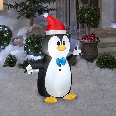 National Tree Company 4-ft. Inflatable Waving Penguin Outdoor Decor