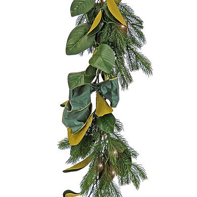 National Tree Company 9-ft. LED Magnolia Mix Pine Artificial Garland