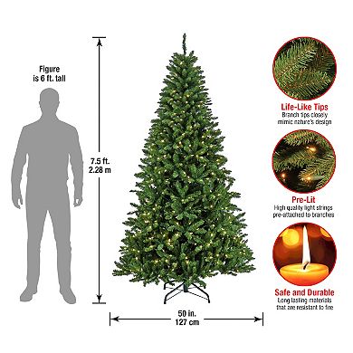 National Tree Company 7.5-ft. LED Crater Pine Artificial Christmas Tree