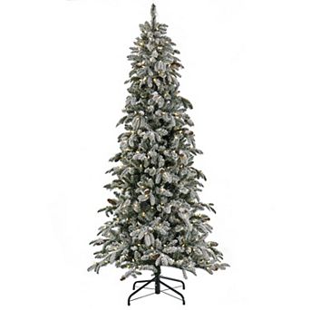 National Tree Company 7.5-ft. Pre-Lit Snowy Vintin Fir Artificial Christmas Tree