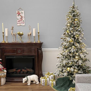 National Tree Company 7.5-ft. Pre-Lit Snowy Vintin Fir Artificial Christmas Tree