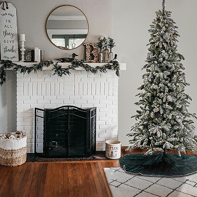 National Tree Company 7.5-ft. Pre-Lit Snowy Vintin Fir Artificial Christmas Tree