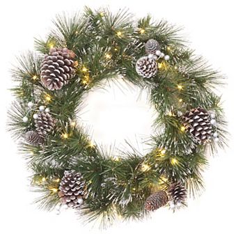 National Tree Company LED Whitter Pine Artificial Wreath