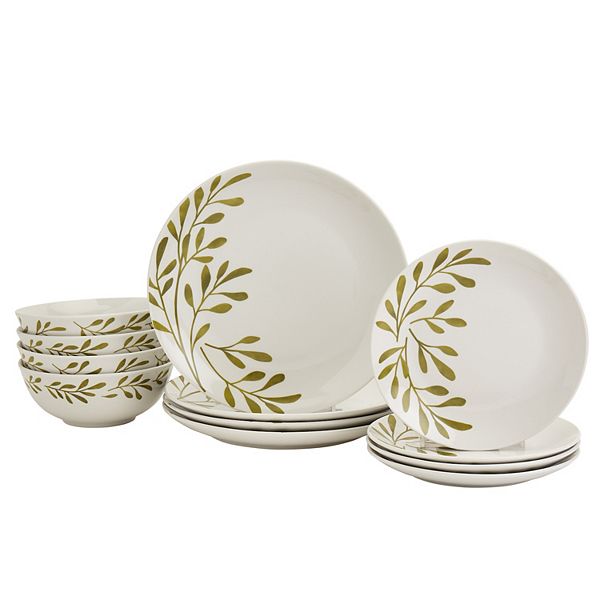 The Big One® Leaves 12-pc. Dinnerware Set - Green