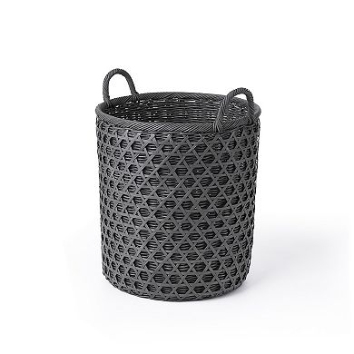 Saddle River Rattan & Bamboo Diamond-Weave Basket 3-piece Set
