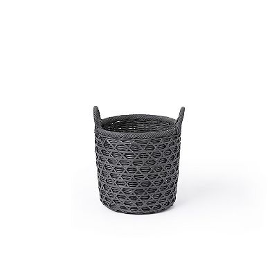 Saddle River Rattan & Bamboo Diamond-Weave Basket 3-piece Set