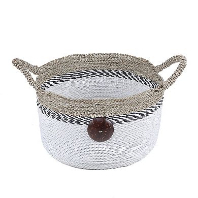Saddle River Raffia & Seagrass Basket 3-piece Set