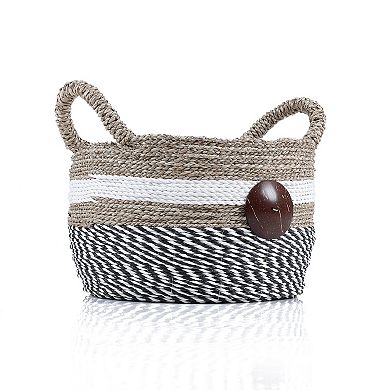 Saddle River Raffia & Seagrass Basket 3-piece Set