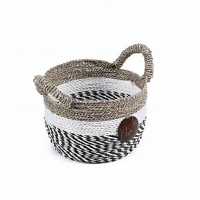 Saddle River Raffia & Seagrass Basket 3-piece Set