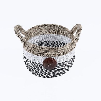 Saddle River Raffia & Seagrass Basket 3-piece Set