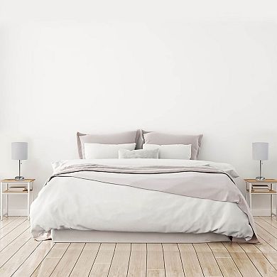 LimeLights Stick Lamp with Charging Outlet and Fabric Two Pack Set - Grey