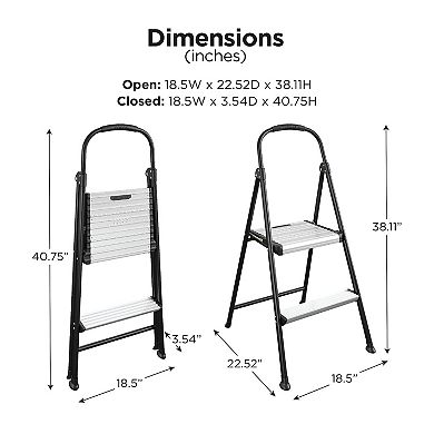 Cosco Slip-Resistant 2-Step Folding Step Stool