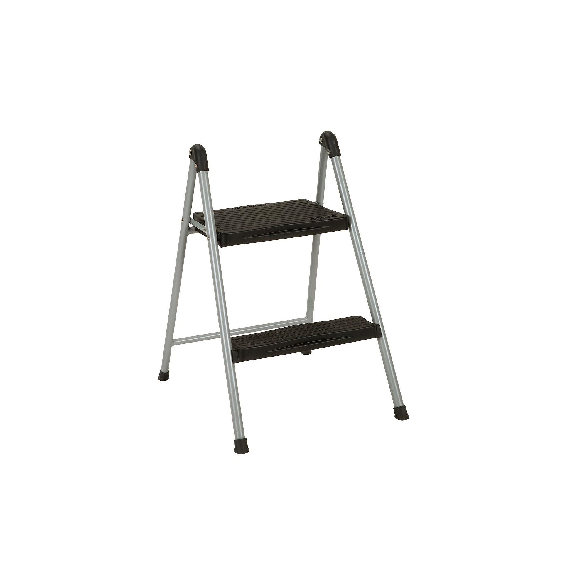 Cosco 2-Step Step Stool, White Black