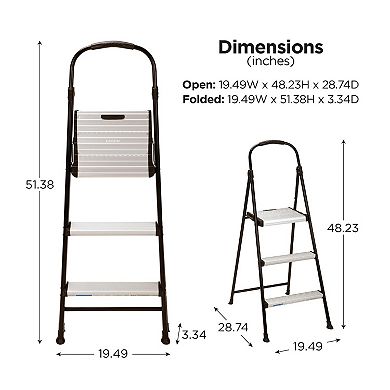 Cosco 3-Step Folding Step Stool 