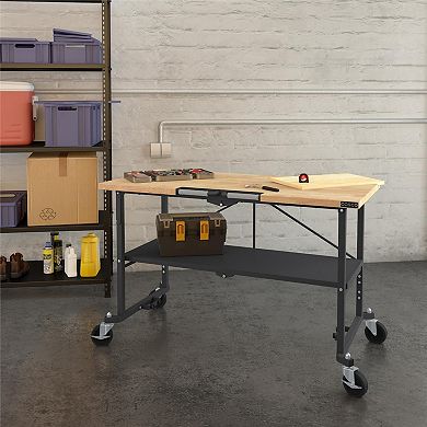 Cosco SmartFold Butcher Block Portable Workbench/ Utility Table