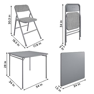 Cosco Premium Folding Table & Chair Dining 5-piece Set