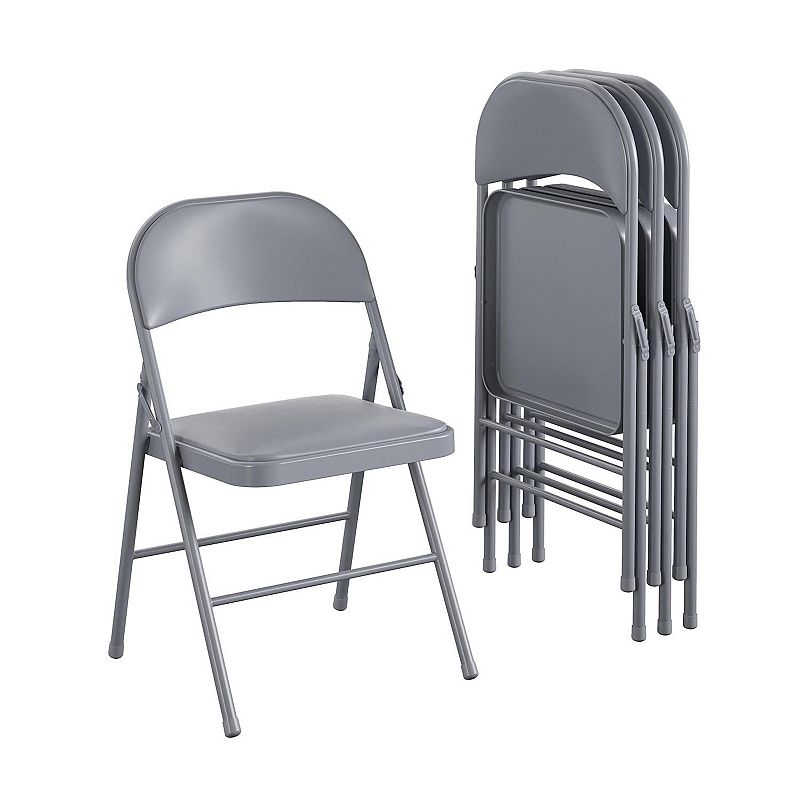 37314212 Cosco Premium Folding Chair 4-Pack, Grey sku 37314212