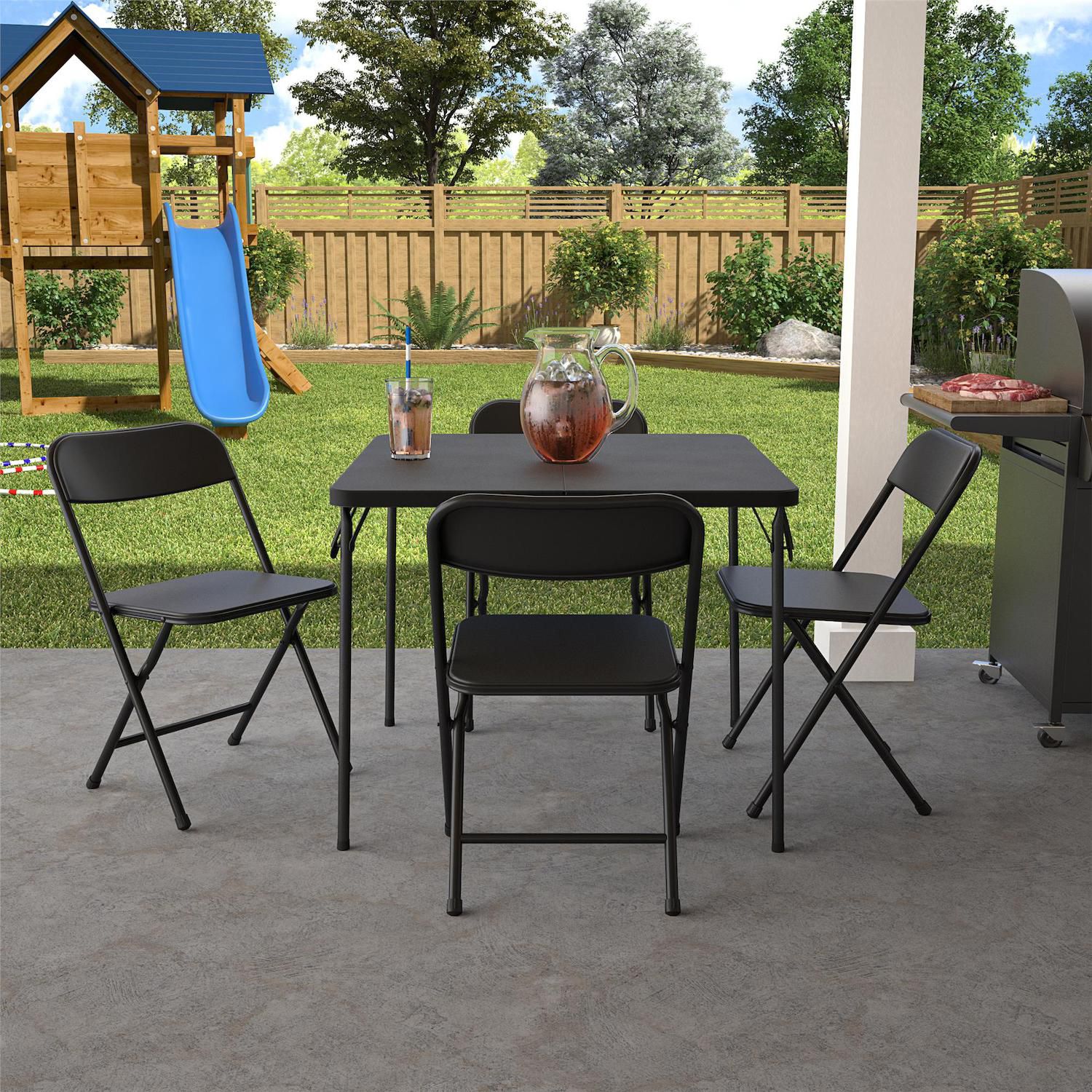 Cosco Folding Table Chair Dining 5 Piece Set   5925262 ALT5