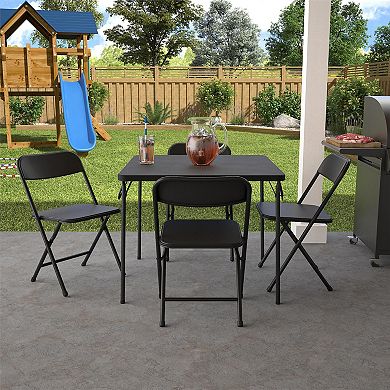Cosco Folding Table & Chair Dining 5-piece Set