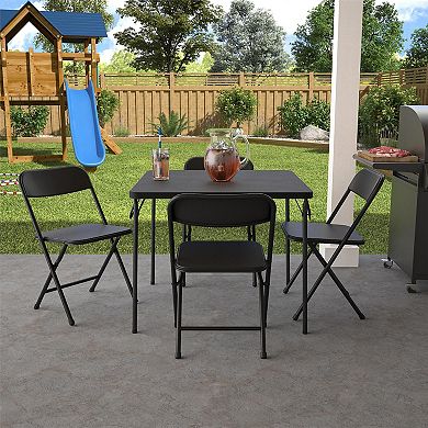 Cosco Folding Table & Chair Dining 5-piece Set