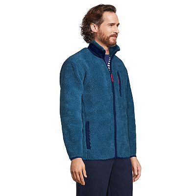 Men s Lands End Sherpa Fleece Full Zip Jacket