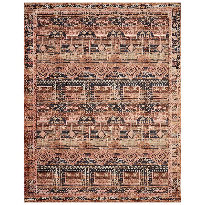 Loloi II Layla Mocha Blush Accent or Area Rug, Multicolor, 9X12 Ft
