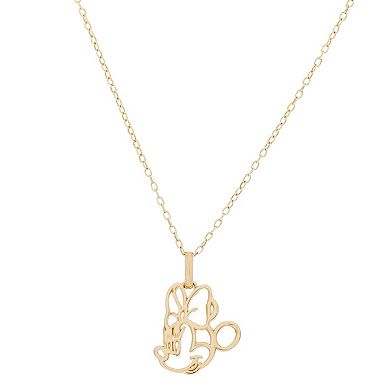 Disney's Minnie Mouse 14k Gold Openwork Pendant Necklace