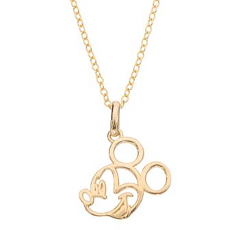 Disney's Mickey Mouse 14k Gold Openwork Pendant Necklace