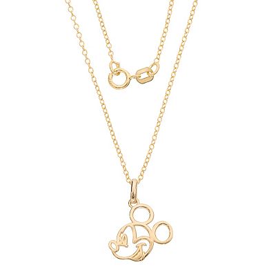 Disney's Mickey Mouse 14k Gold Openwork Pendant Necklace