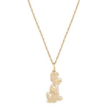 Disney's Pluto 14k Gold Pendant Necklace
