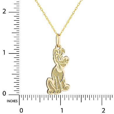 Disney's 14k Gold PLUTO Pendant Necklace